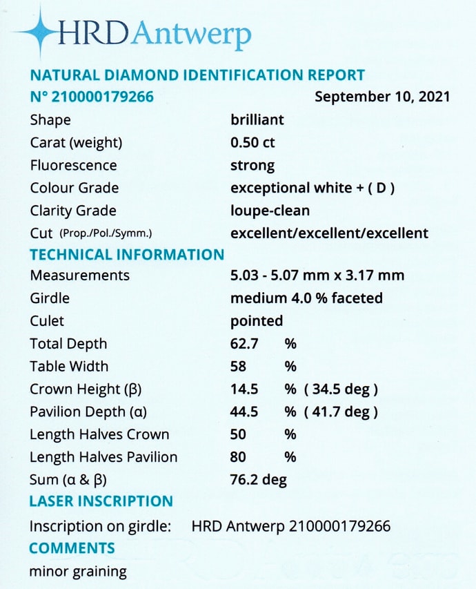 Foto 9 - BESTER Diamant 0,50ct D Lupenrein 3ex HRD, D7054