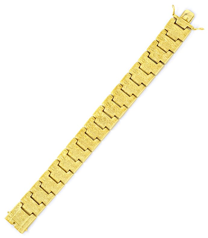 Foto 3 - Glieder Armband mit Borken Gravurmuster in 14K Gelbgold, K2036