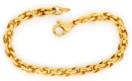 Foto 1 - Doppel Anker Schmuckset Halskette Armband Gelb Gold 14K, K2425