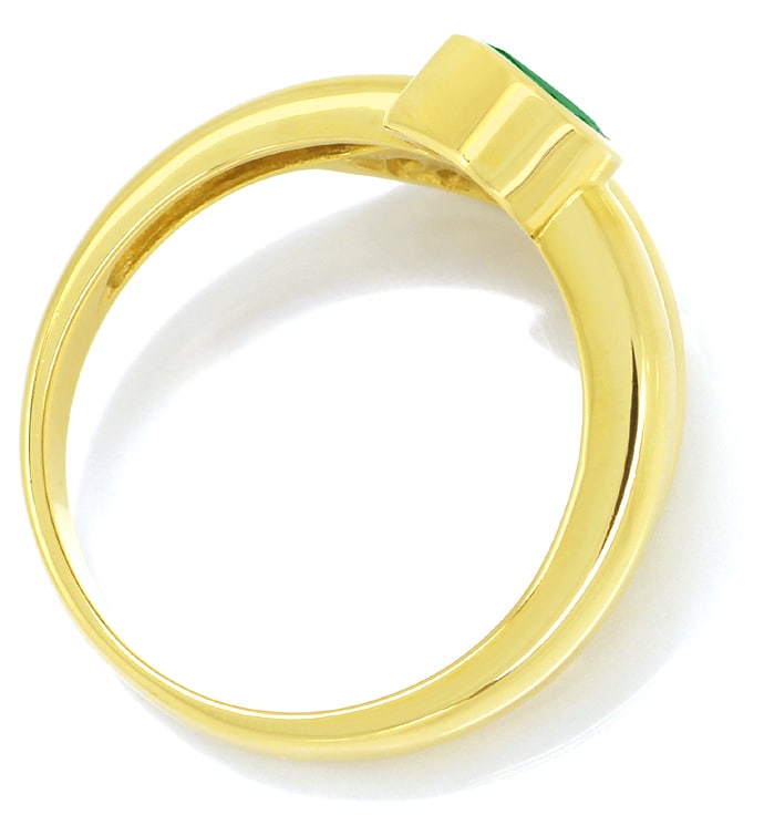 Foto 3 - Gold-Ring Top Smaragd Tropfen plus lupenreine Diamanten, R8976