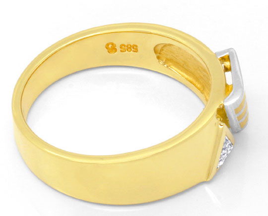 Foto 3 - Topmoderner Triangel Diamant-Ring Gelb Weißgold, S6781