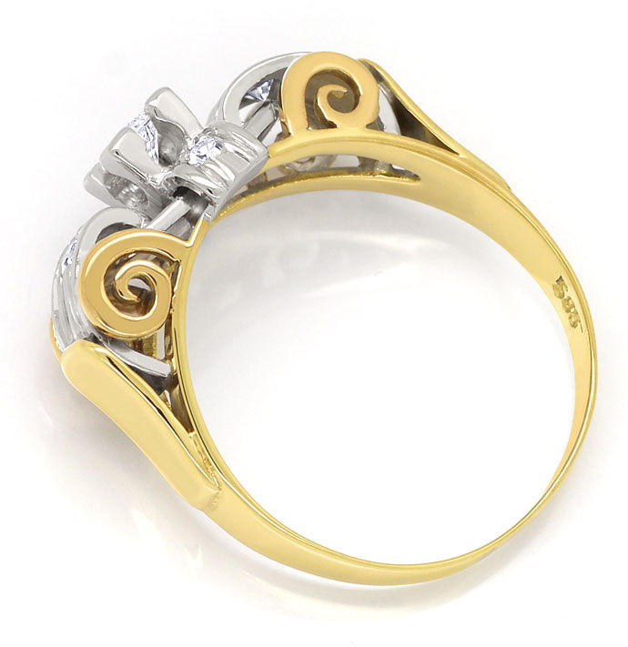 Foto 3 - Diamantenring in Gelbgold-Weißgold mit 0,20ct Diamanten, S9878