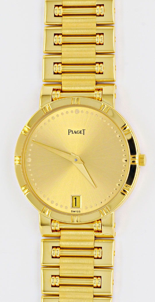 Foto 2 - Piaget Dancer Herren-Armband-Uhr, 18K Gelb Gold, U1033