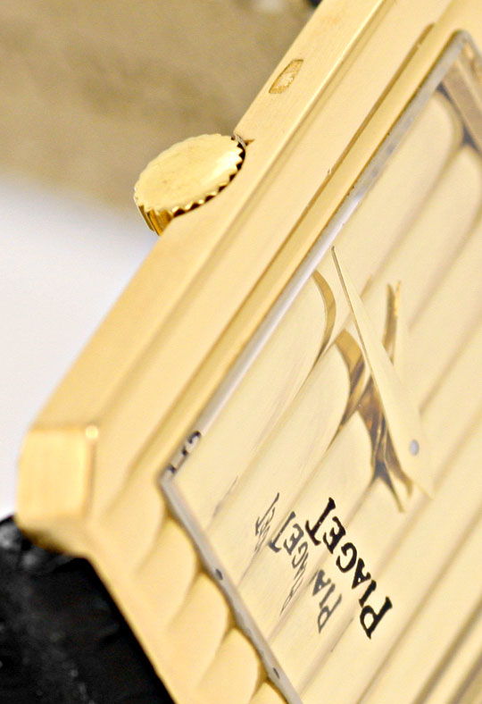 Foto 4 - Piaget Polo Längsstreifen DamenArmbanduhr 18K Gelb Gold, U2043